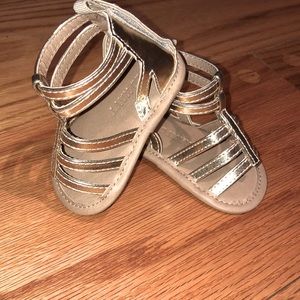 Gold baby gladiator sandels